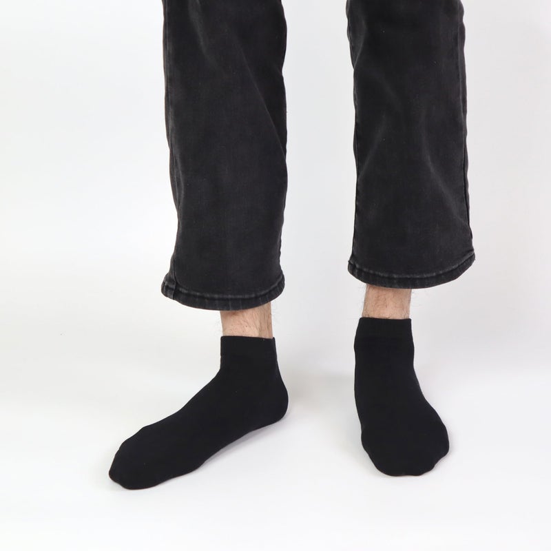 SERISIMPLE Thin Viscose Bamboo Low Cut Ankle Socks Men Thin Breathable Sock Comfort Cool Softy Sock 5 Paris(Large, Black) - Image 5